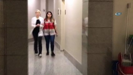 Gece yarısı işlemleri devam eden kedicikler adliye koridorlarında görüntülendi