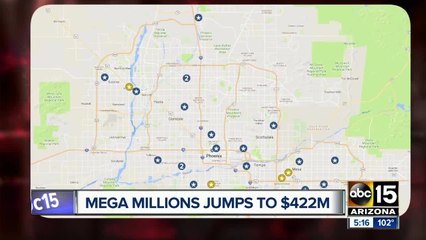 Mega Millions prize jumps to $422 million