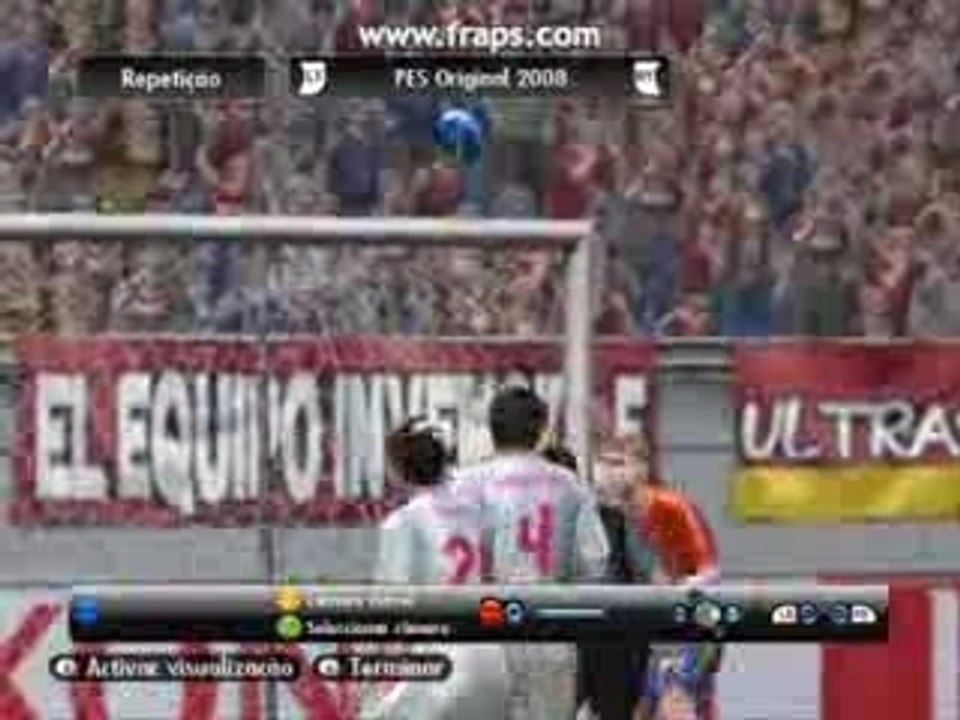 PES 2008 BUG BALLE QUI REBONDIT SUR LA BARRE TRANSVERSALE