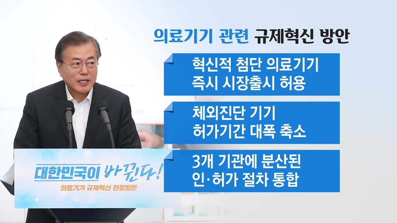 문재인 대통령 "의료기기 낡은 규제 혁파"...규제혁신 첫 현장방문 / YTN