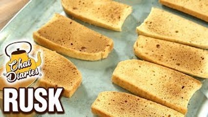 Rusk Recipe - How To Make Toast Biscuit At Home - Snack Recipe - Chai Diaries With Varun