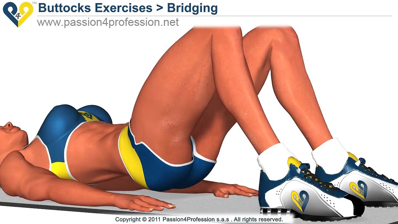 BEST Tone Buttocks exercise - Reduce buttocks and  thighs with Bridging exercise
