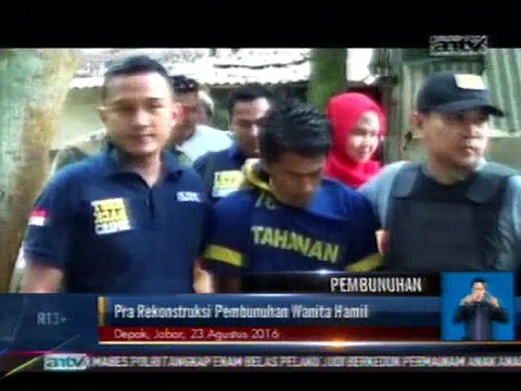 Pra Rekonstruksi Pembunuhan Wanita Hamil di Kali Ciliwung