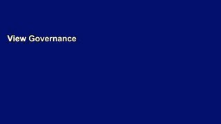 View Governance and Policy in Sport Organizations online