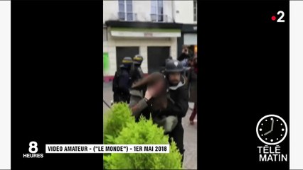 Un collaborateur d'Emmanuel Macron filmé en train de passer à tabac un manifestant