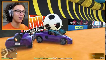 ROCKET CAR BASKETBALL GOAL CHALLENGE! - GTA 5 Funny Moments