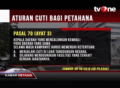 Ini Aturan Cuti Petahana yang Digugat Ahok