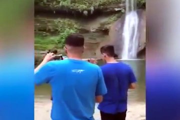 Müzik klibi çekimi sırasında şelaleden atlayan adam hayatını kaybetti