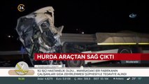 Hurda araçtan sağ çıktı