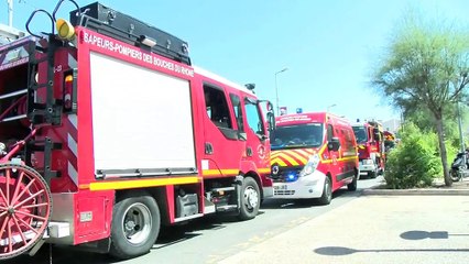 L'intervention des sapeurs-pompiers en vidéo (images de Soazic Andre).