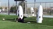 Entrenamiento de porteros del Real Madrid: Kiko Casilla y Andriy Lunin