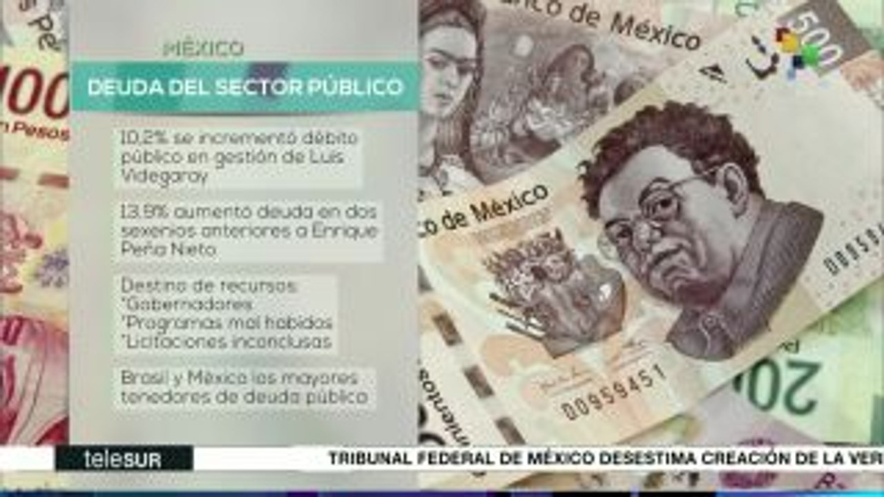 Deuda pública de México pasó de 33.8% a 46.4% durante gob. de EPN