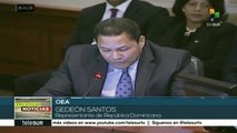 Gedeón Santos reflexiona ante OEA sobre crisis del modelo democrático