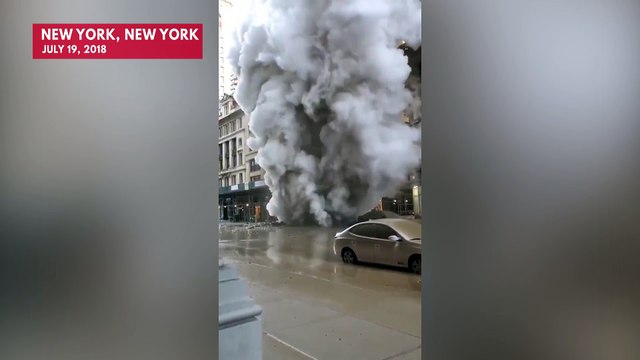 Steam Pipe Explodes In New York City