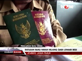 Ratusan Buku Nikah Kemenag Jember Hilang Dicuri