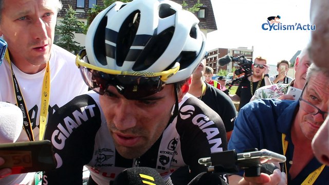 Tour de France 2018 - Tom Dumoulin à l'arrivée de la 12e étape à l'Alpe d'Huez