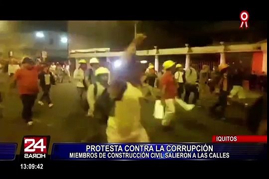 CGTP realiza jornada de protestas contra la corrupción en Iquitos