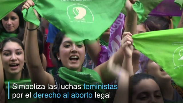 El pañuelo verde, nuevo ícono en Argentina