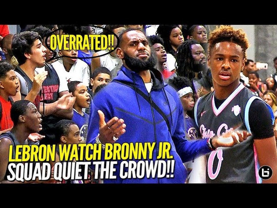 LeBron James Watches Bronny Jr & Squad Respond to OVERRATED Chants!