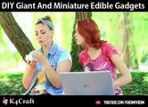 DIY Giant And Miniature Edible Gadgetsvia: Troom Troom - easy DIY video tutorials, youtube.com/troomtroom