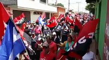 #AquíNicaraguaLibreCarazo alza banderas roja y negra en celebración del 39 aniversario del Triunfo de la Revolución Popular Sandinista ❤️✌️
