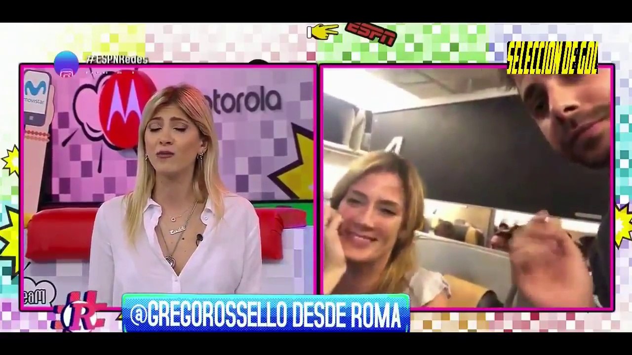Paula nota en ESPN Redes volviendo de Roma - 16 de Julio