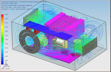 Power Supply Thermal-Flow CAE Analysis Result