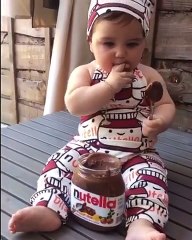 Baby Girl Tastes Nutella For The First Time