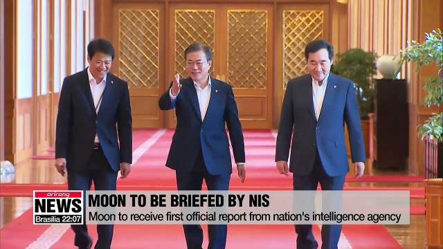 S. Korean President Moon to receive briefings from Nat'l Intelligence Service