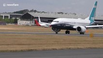 Décollage à la verticale d'un Boeing 737 Max 7