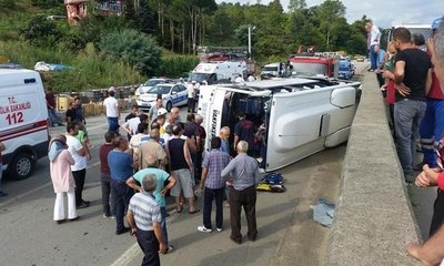 Trabzon'da kaza: 2 ölü, 12 yaralı