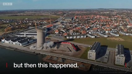 Danish silo demolition goes wrong (2018)