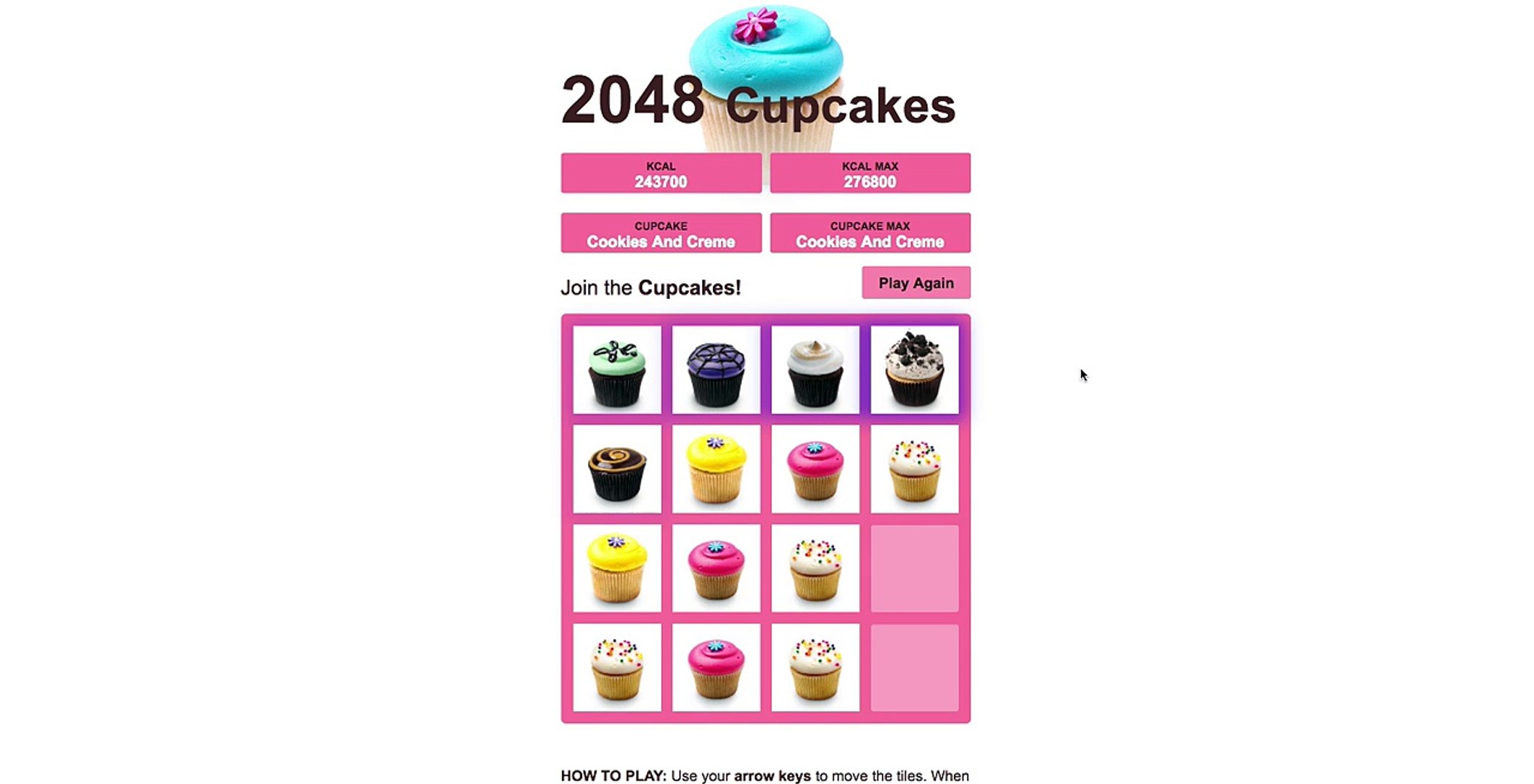 2048 Cupcakes  2048 Online Game