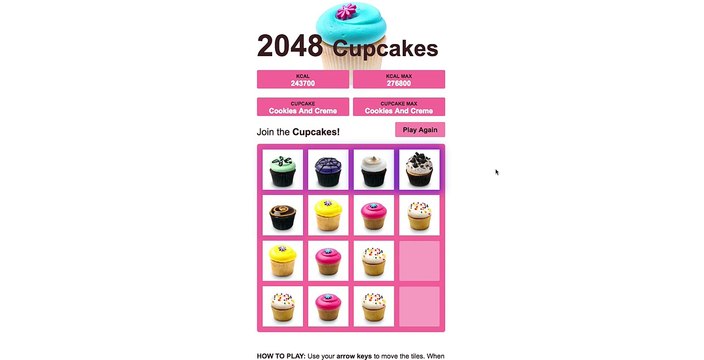 2048 Cupcakes Win