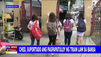CHED, suportado ang pagpapatuloy ng TRAIN law sa bansa