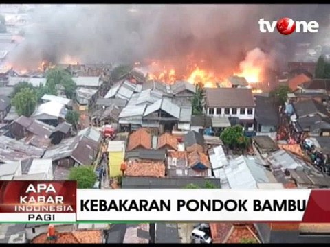 Kebakaran di Pondok Bambu, 20 Mobil Damkar Dikerahkan