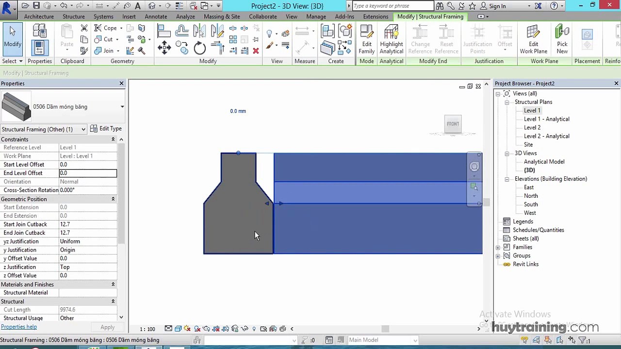 bổ sung 01 [Thủ thuật Revit] Vẽ móng băng