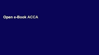 Open e-Book ACCA Approved - F3 Financial Accounting (September 2017 to August 2018 Exams):