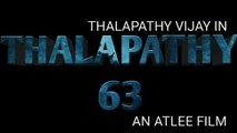 Thalapathy 63 announcement | Thalapathy Vijay, Atlee | AGS ENTERTAINMENT