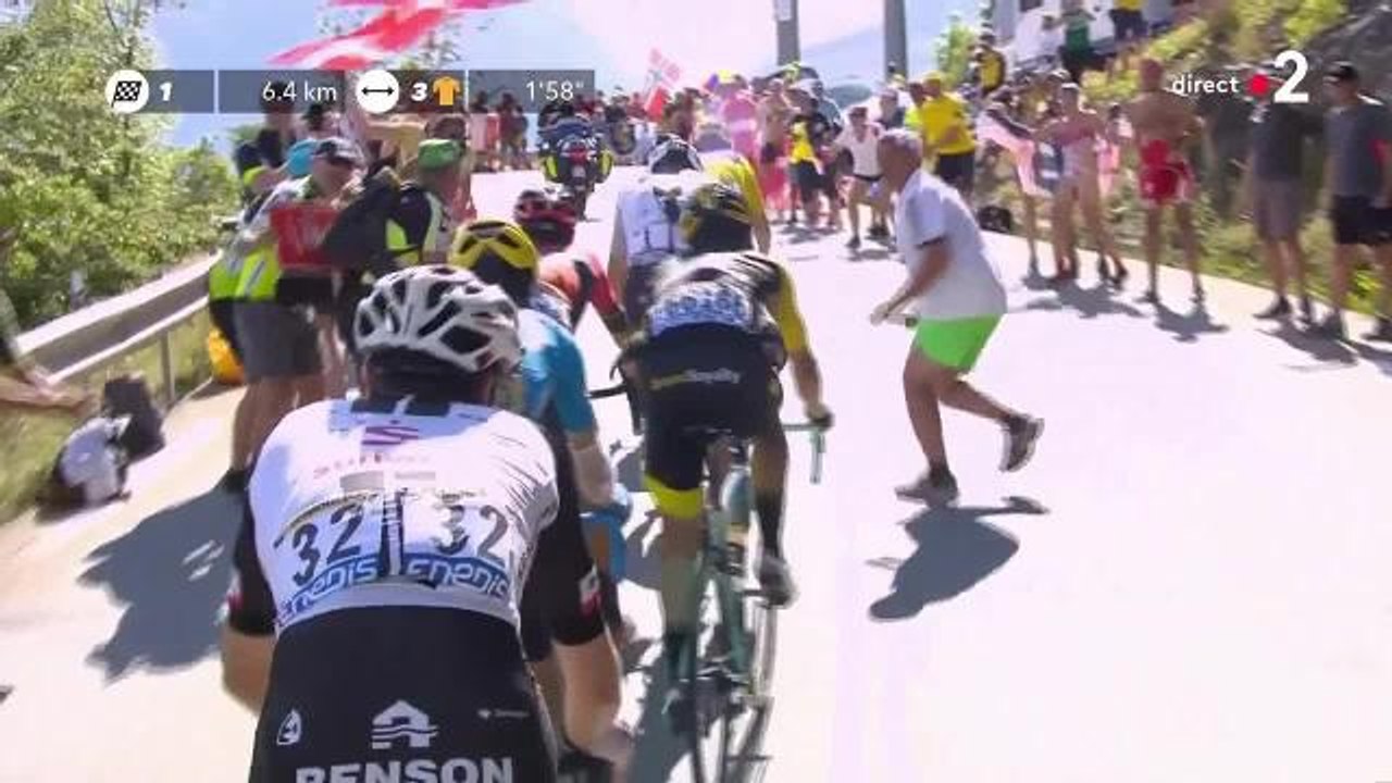 Tour de France : Froome se fait frapper par un spectateur dans la montée de l'Alpe d'Huez