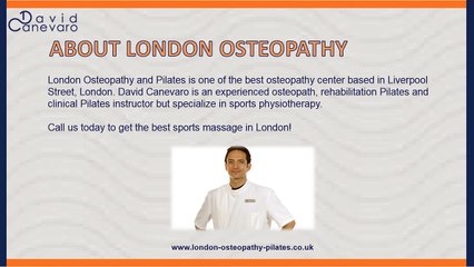 Best Sports Physiotherapy in Liverpool Street - London Osteopathy