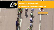 Vue aérienne sur le sprint intermédiaire / Bird's eye view of the intermediate sprint - Étape 13 / Stage 13 - Tour de France 2018