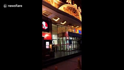 Roof collapses at China shopping centre