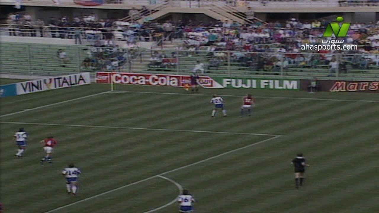 الشوط الاول مباراة تشيكوسلوفاكيا و امريكا 5-1 كاس العالم 1990