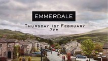 Emmerdale Thursday  1st February 2018 Preview