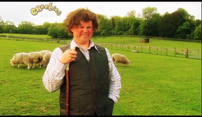 Gigglebiz Farmer Dung gives a serious talk on where wool comes from