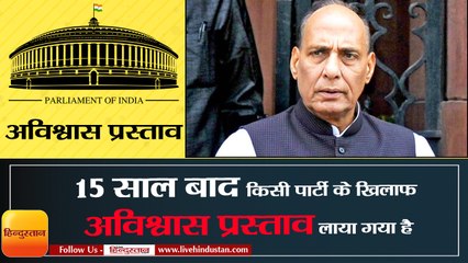 15 साल बाद किसी पार्टी के खिलाफ अविश्वास प्रस्ताव लाया गया है- राजनाथ सिंह