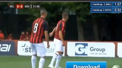 Suso  Fernandez   Amazing  Free   Kick   Goal  (1:0)  Milan - Novara Calcio