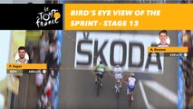 Vue aérienne sur le sprint final / Bird's eye view of the sprint - Étape 13 / Stage 13 - Tour de France 2018