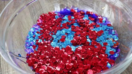 MIXING 100 PACKETS OF SEQUINS INTO CLEAR SLIME   SO SATISFYING